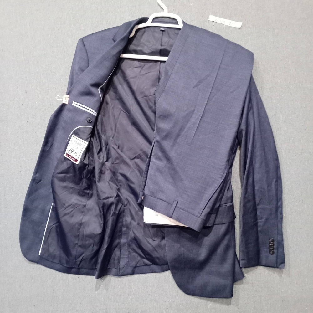 Jos. A. Bank 1905 Slim Fit Blue Wool Blend Suit 39L 33R brrr Comfort Mens